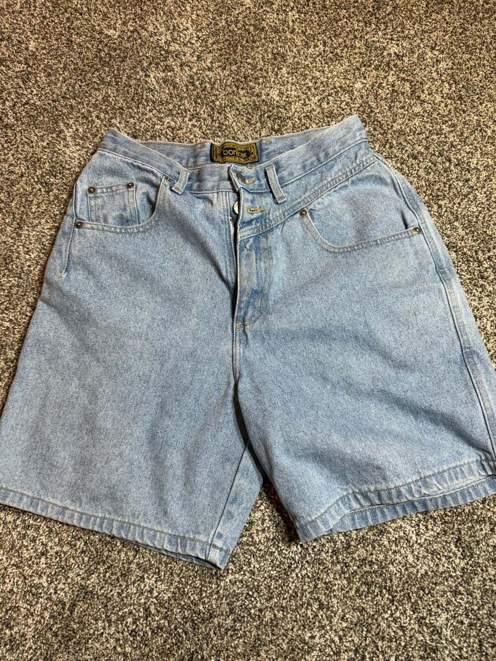 Vintage Bonjour Light Wash Denim High Waist Jorts Shorts Size 11/12